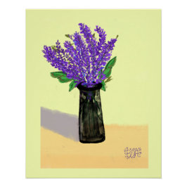 Lebhafte Lavendel-Blume, Inspirierte Natur Poster