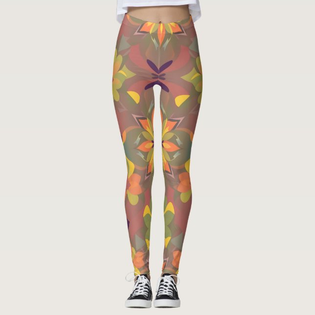 Lebhafte Leggings nahtloser Muster - Weichfarbendi (Vorderseite)