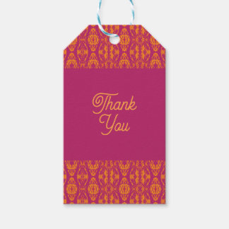 Lebhafte Lila Orange Ethnic Mosaic Geometric Geschenkanhänger