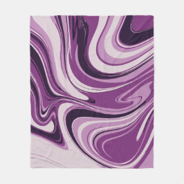 Lebhafte Lila Swirl Abstrakte Kunst Fleecedecke