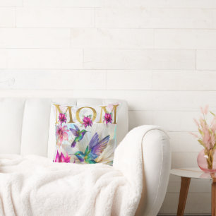 Lebhafte Mama Hummingbird-Geschenk Kissen