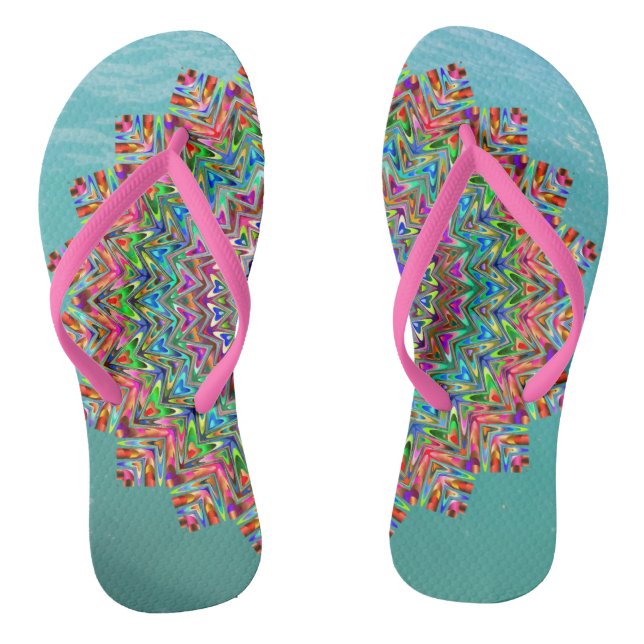 Lebhafte Mandala-Flip-Flops Flip Flops (Fußbett)