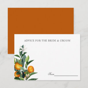 Lebhafte Mandarine Citrus Hochzeitsempfehlung oder Einladung