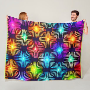 Lebhafte, mehrfarbige Abstrakte Spiralkunst Fleecedecke