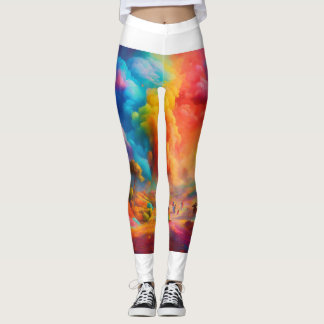 Lebhafte mehrfarbige Leggings
