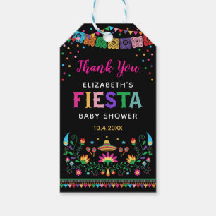 Lebhafte mexikanische Fiesta Baby Shower Geburtsta Geschenkanhänger