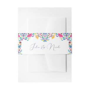 Lebhafte mexikanische Fiesta Style Rainbow Wedding Einladungsbanderole