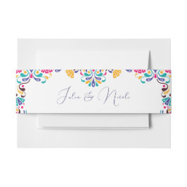 Lebhafte mexikanische Fiesta Style Rainbow Wedding Einladungsbanderole