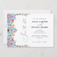 Lebhafte mexikanische Fiesta Style Rainbow Wedding