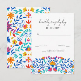 Lebhafte mexikanische Fiesta Wedding RSVP Karte