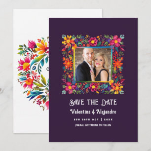 Lebhafte mexikanische Fiesta Wedding Save The Date