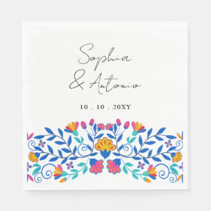 Lebhafte mexikanische Fiesta Wedding Serviette