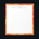 Lebhafte moderne Abstrakte Moderne Kunst Orange Notizblock<br><div class="desc">Lebhaftes zeitgenössisches Abstraktes Modernes Art Orange Notepad</div>