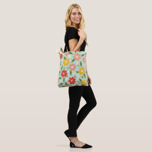 Lebhafte, nahtlose, blumengeschmückte Blume Tasche
