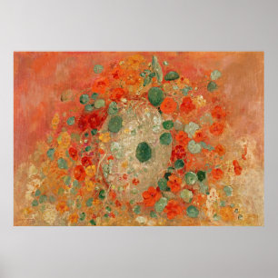 Lebhafte Nasturtien von Redon - Blume Art Poster