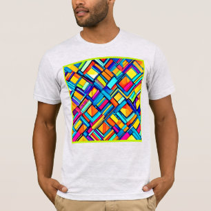 Lebhafte Neon-Abstrakte Muster T-Shirt