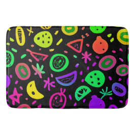 Lebhafte Neon Fruits Muster Kunst Badematte