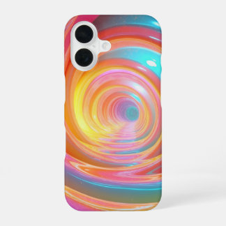 Lebhafte Neon Swirl Abstrakte Kunst iPhone 16 Hülle