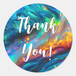 Lebhafte Opal Iridescent - elegante holografische Runder Aufkleber