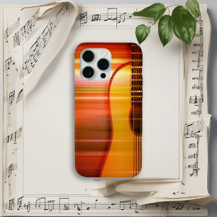 Lebhafte Orange Abstrakte Gitarre Kunst title_seo2