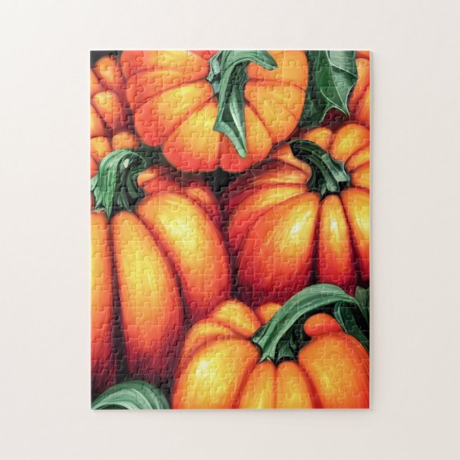 Lebhafte Orange Autumn Pumpkin Harvest (Vertikal)