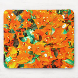 Lebhafte Orange Bougainvillea Blume Mousepad