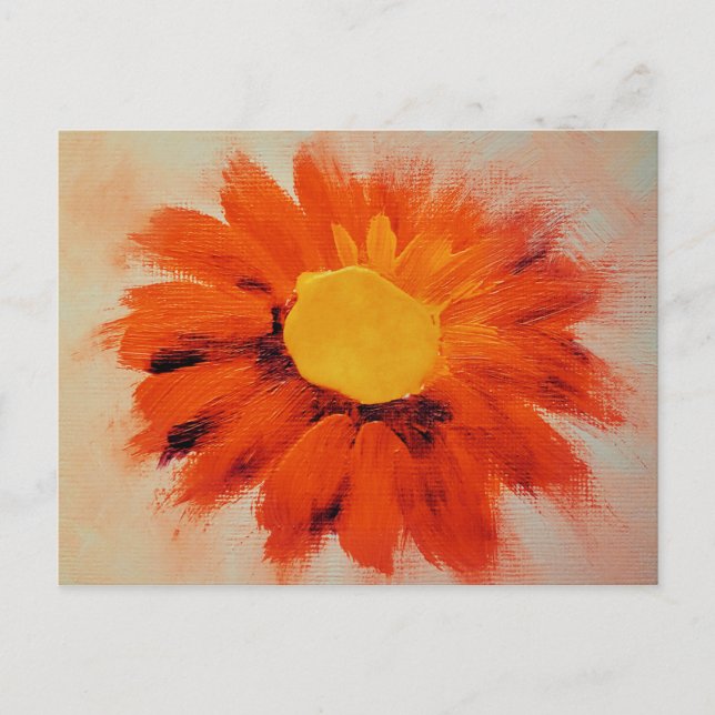 Lebhafte Orangenblume Postkarte (Vorderseite)