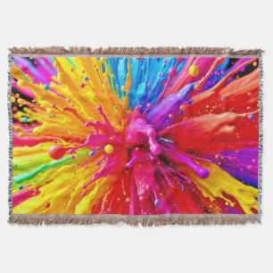 Lebhafte Paint Burst Energy Decke