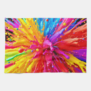 Lebhafte Paint Burst Energy Geschirrtuch