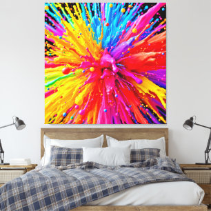 Lebhafte Paint Burst Energy Leinwanddruck