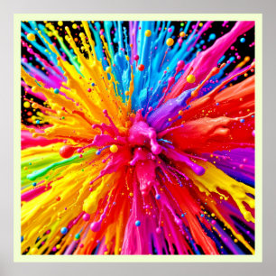 Lebhafte Paint Burst Energy Poster