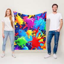 Lebhafte Paint-Spritzer: Eine fette Farbenanweisun