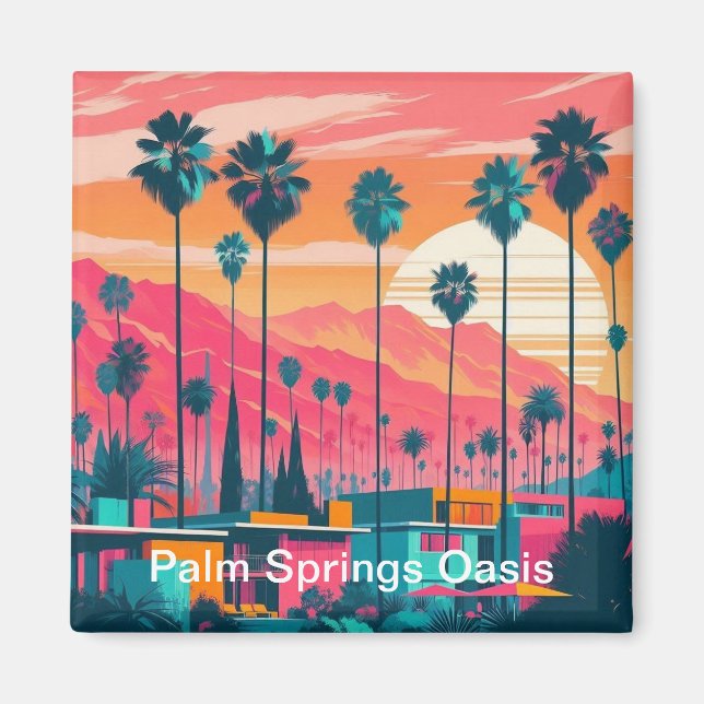 Lebhafte Palm Springs Sunset Magnete Magnet (Vorne)