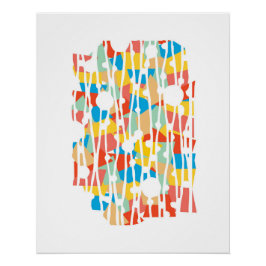 Lebhafte Panels: Sunshiny Days Geometrics Poster