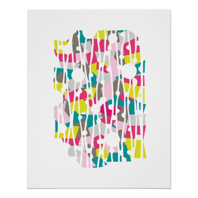 Lebhafte Panels: Sweet Taffy Geometrics Poster (Vorderseite)