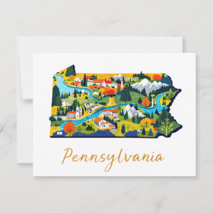Lebhafte Pennsylvania Landschaft Kunst, Dichtung u Postkarte