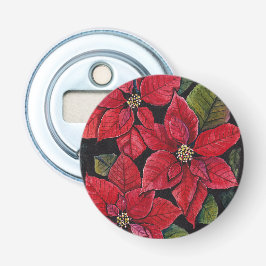 Lebhafte Poinsettia in Wasserfarbe Flaschenöffner
