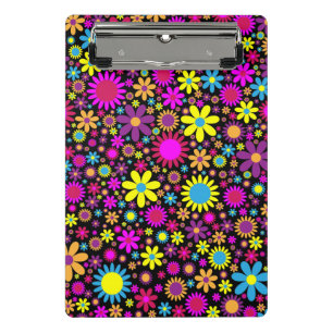 Lebhafte psychedelische Blume in Bloom-67566 Mini Klemmbrett