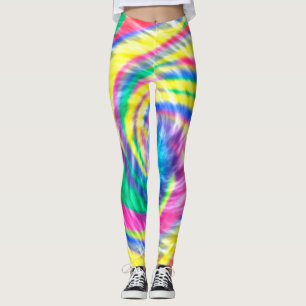 Lebhafte psychedelische Gefärbte Krawatte Leggings