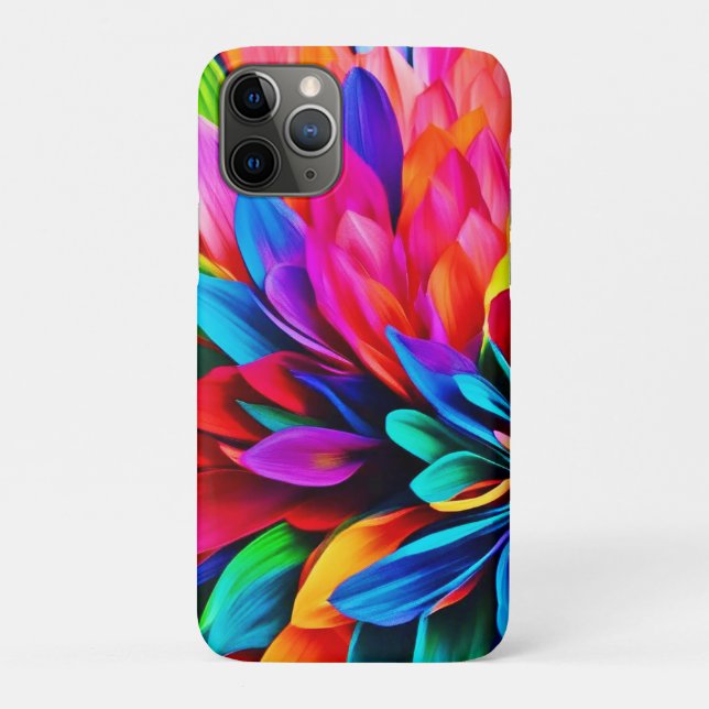 Lebhafte Rainbow-Blume Abstrakt Case-Mate iPhone Hülle (Rückseite)