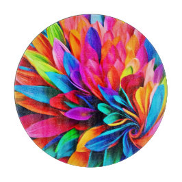 Lebhafte Rainbow-Blume Abstrakt Schneidebrett