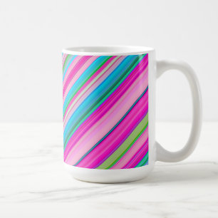 Lebhafte Rainbow-Farben Streifen Muster-21056 Kaffeetasse
