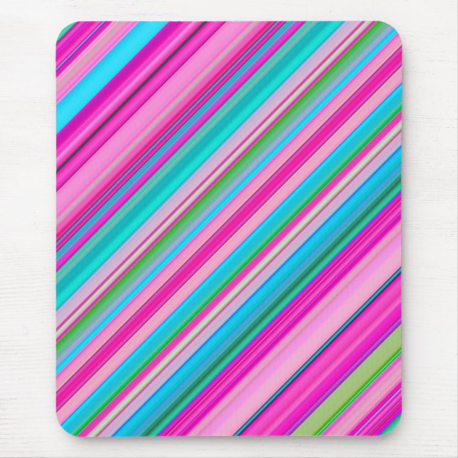 Lebhafte Rainbow-Farben Streifen Muster-21056 Mousepad (Vorne)