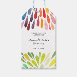 Lebhafte Rainbow-Hochzeit Geschenkanhänger