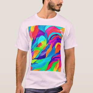 Lebhafte Rainbow-Wirbel Abstrakt Art T-Shirt