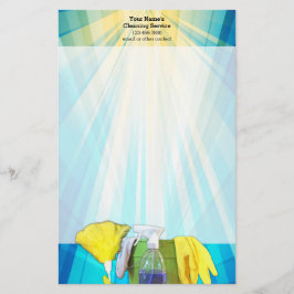 Lebhafte Rays Custom Cleaning Service Business Briefpapier