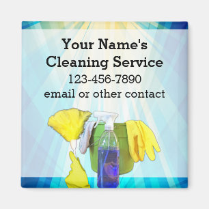 Lebhafte Rays Custom Cleaning Service Business Magnet