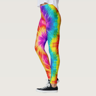 Lebhafte Regenbogen-gefärbte Krawatte Leggings