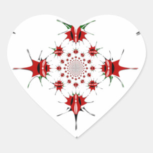Lebhafte Republik Kenia Schild Flagge Kaleidoskop Herz-Aufkleber