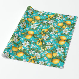 Lebhafte Retro Citrus Medley Weihnachten Geschenkpapier